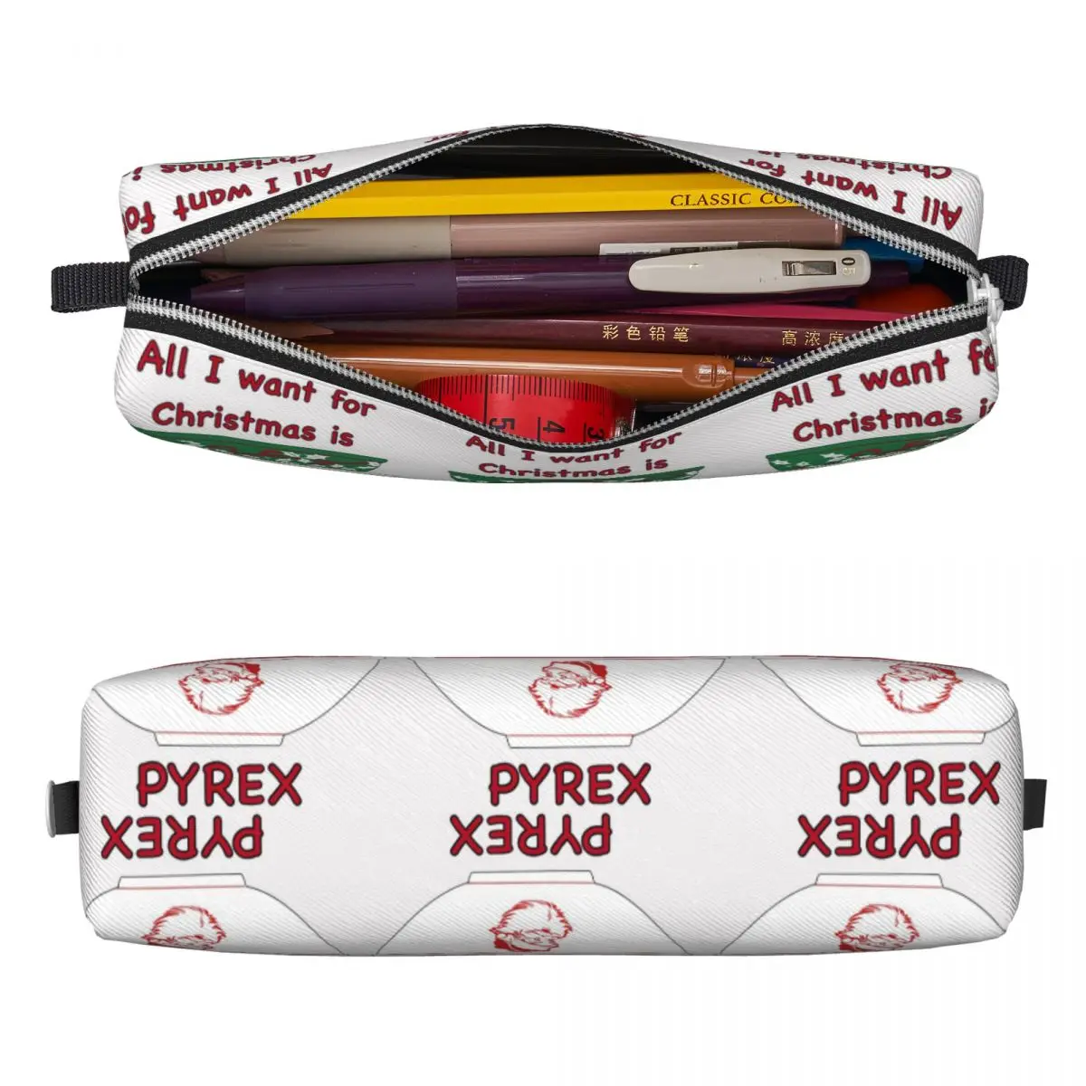 عيد الميلاد بيركس مقلمة سعة كبيرة أكياس القلم صندوق القلم للبنين بنات مدرسة مكتب قلم رصاص الحقيبة حقيبة مستحضرات التجميل