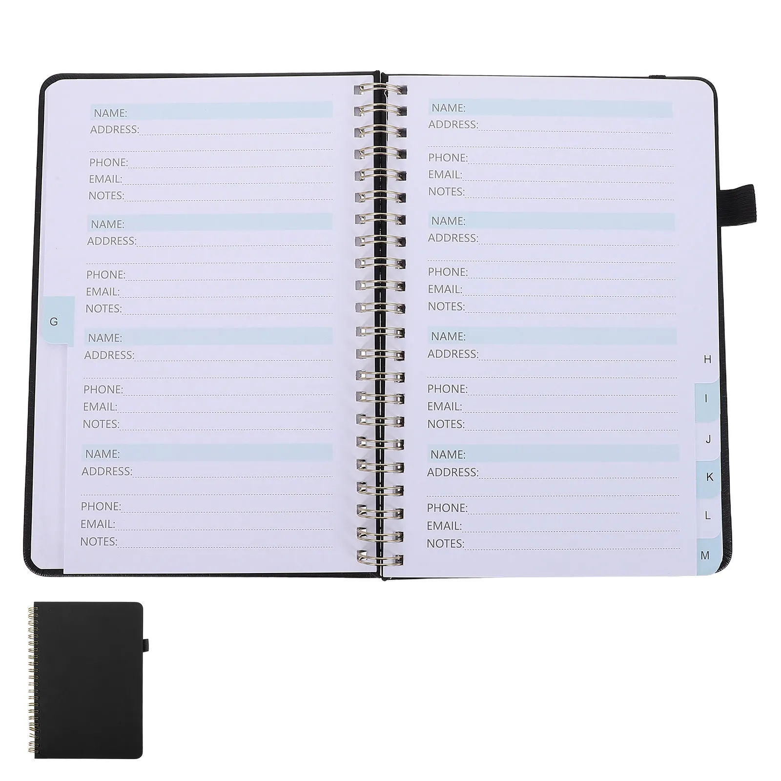 Address Phone Book A-Z Tabs Hardcover B6 Spiral Notebook Thick Pages Alphabetical Index Home Office Use Phone Number Organizer