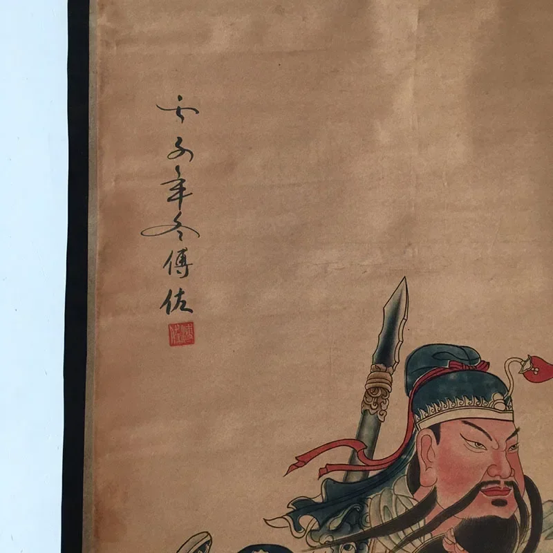 China Scroll Painting  Guan Yu Paintings Middle Hall Hanging Decorative Painting Picture