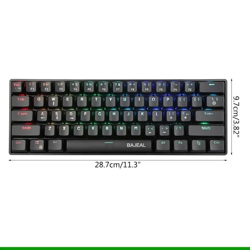 U55C Проводная игровая клавиатура 61 Scientific с компактной мини-клавиатурой с RGB-подсветкой и раскладкой клавиш