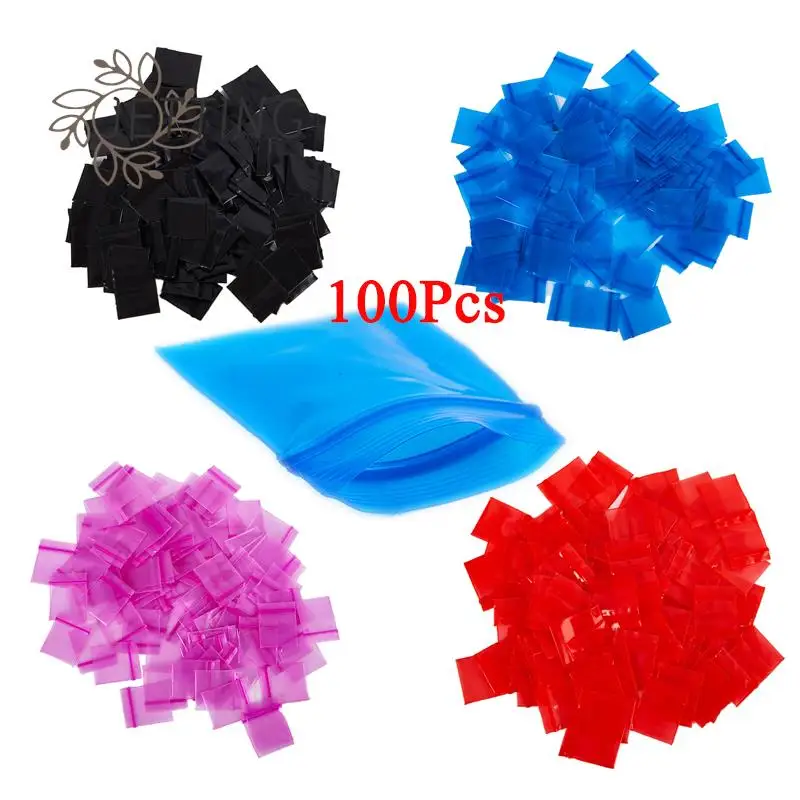 100PCS Pill Packaging Pouches PE Plastic Packaging Bags Ziplock Bag Mini Zip Lock Bags Zipper Bag Ziplock Bag 2.5x3cm