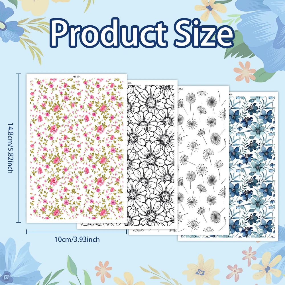 بوليمر كلاي نقل ورقة ملصقات المتاح الهندباء ديزي زهر أوراق الشجر ندفة الثلج تصميم DIY بها بنفسك القرط الهدايا 2025 جديد #2