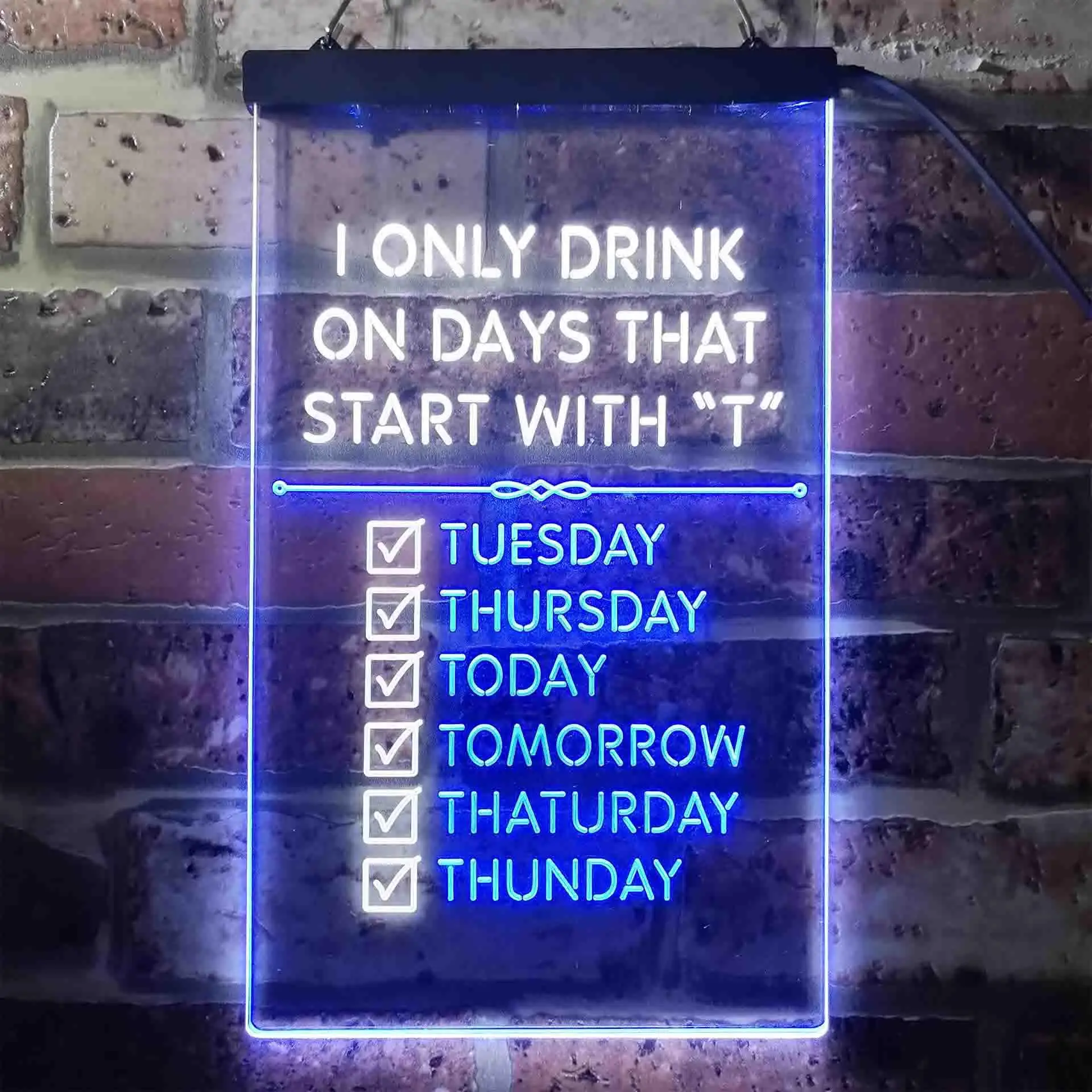I Only Drink .... Humor Dual Color Led Neon Sign st6-i3405