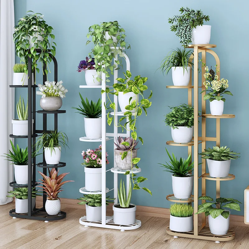 Indoor flower shelf, living room, floor-to-ceiling, high-end, single shelf, simple and modern, creative Internet celebrity