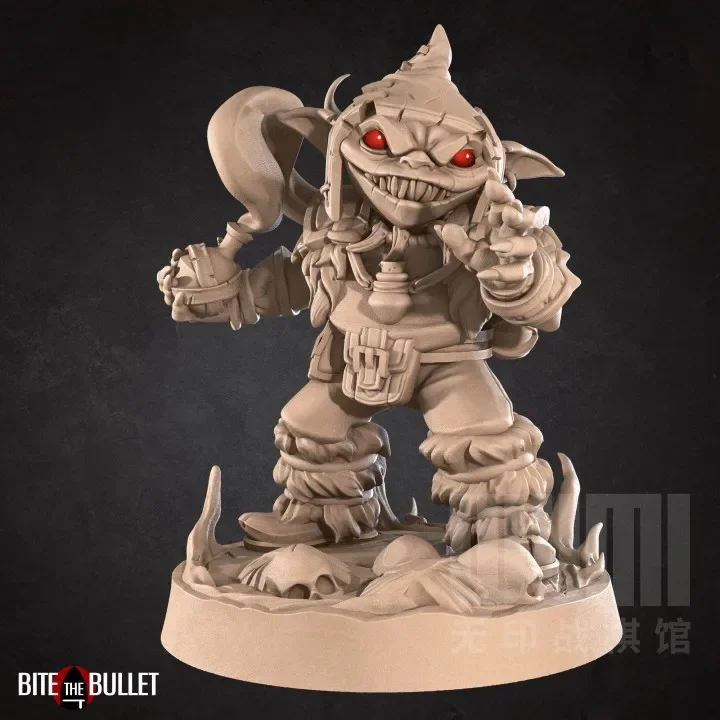 Miniature Resin Model Goblin Goblin Queen, Alchemist, Monk, Clown, Thief, Warrior DND Pawn Model Unpainted