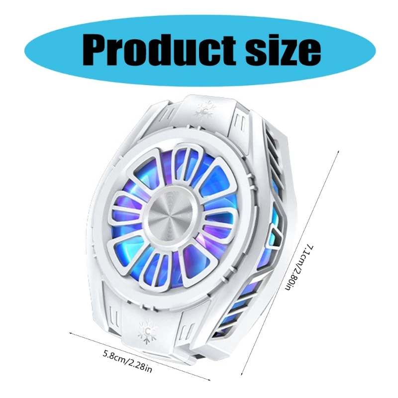 QX2B Cooling Fan for 15 14 Low Noise Heatsink for Phone Portable Cooling Fan with Light