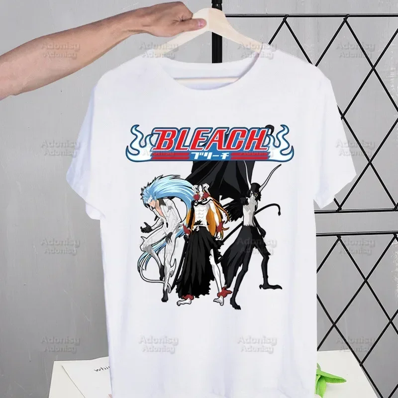 Bleach Anime Kurosaki Ichigo Japanese T Shirt Men Retro Washed Tops Tees Harajuku Tshirt Streetwear Hip Hop Male T-shirts view 5
