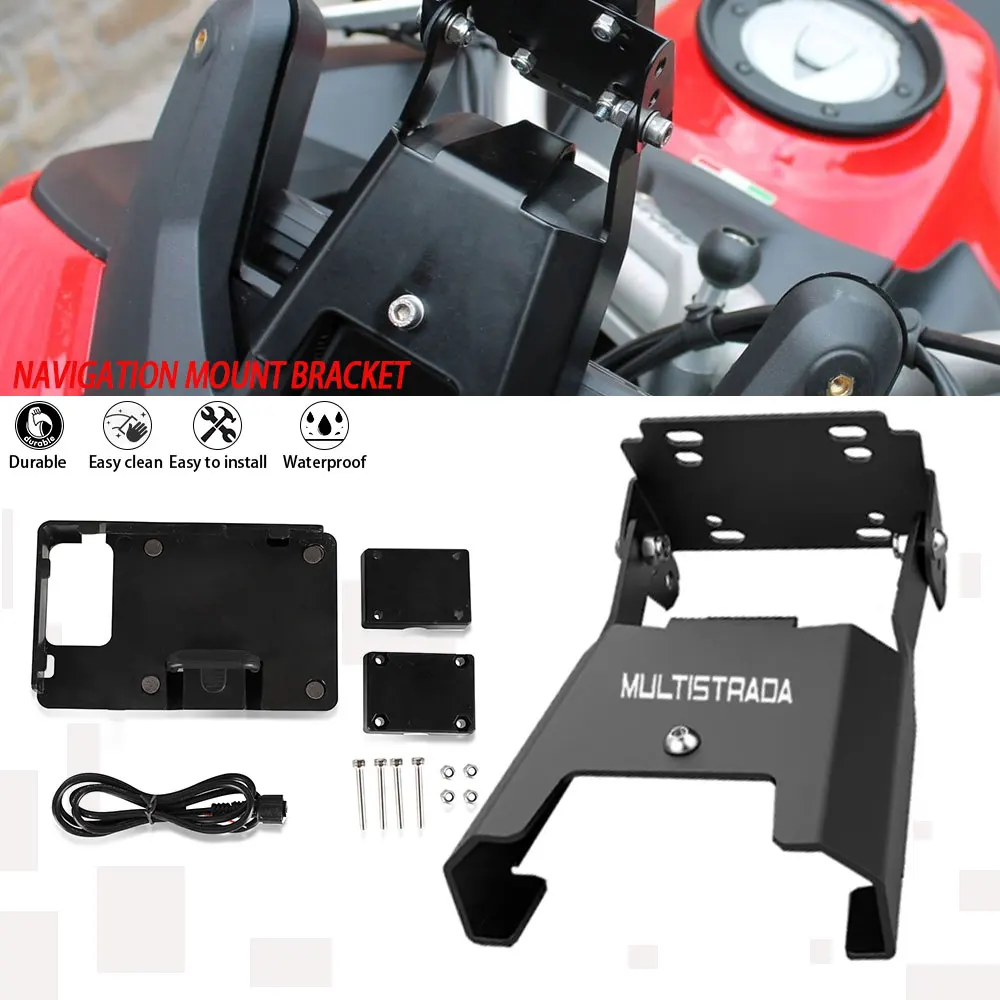 GPS Smart Phone Navigation Mount Adapter Holder Bracket For Ducati Multistrada 1260 1260GT Multistrada V2 S 1200 Enduro 950 / S