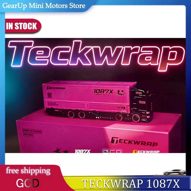 

Новая модель GCD 1:64 Hino Profia 2018 Teckwrap 1087x с контейнерным прицепом, литая миниатюрная модель из сплава, лимитированная серия для выставки GT Show 2026