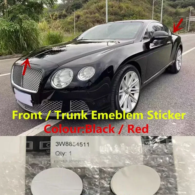 

NEW Front Grill Emblem and Trunk Badge B emblem badge for Continental Gt Gtc Flying Spur car Metal Emblem