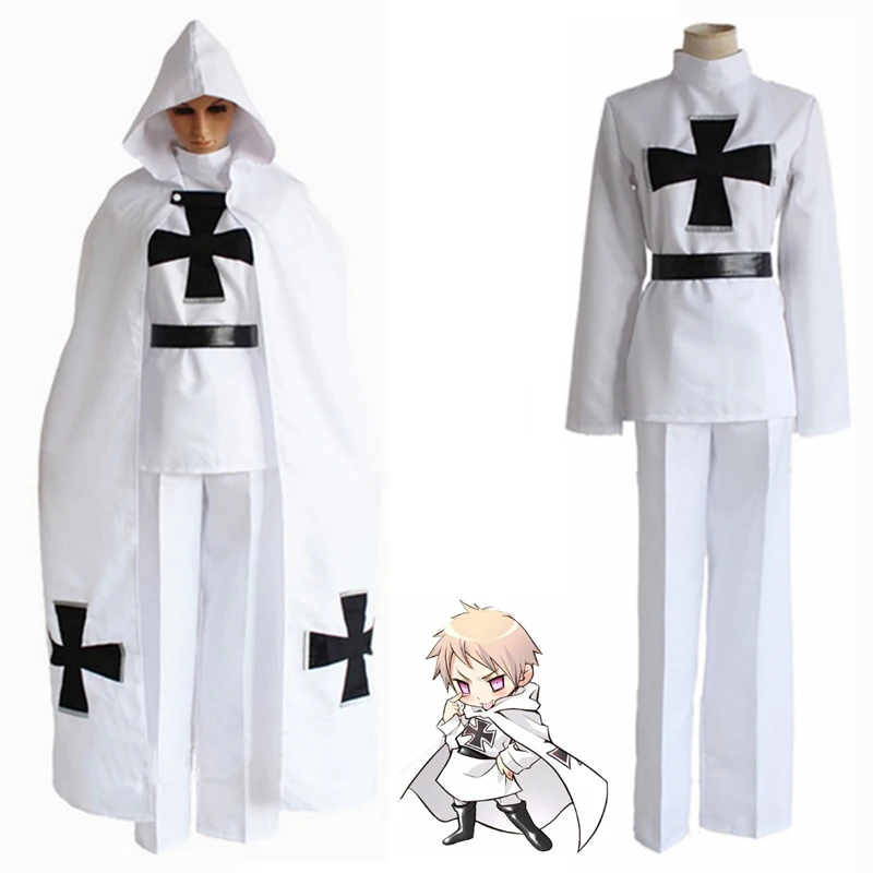 

Axis Powers Hetalia Cosplay Costume Trench Coat Teutonic Knights Prussia Anime APH Halloween Christmas Carnival Full Set