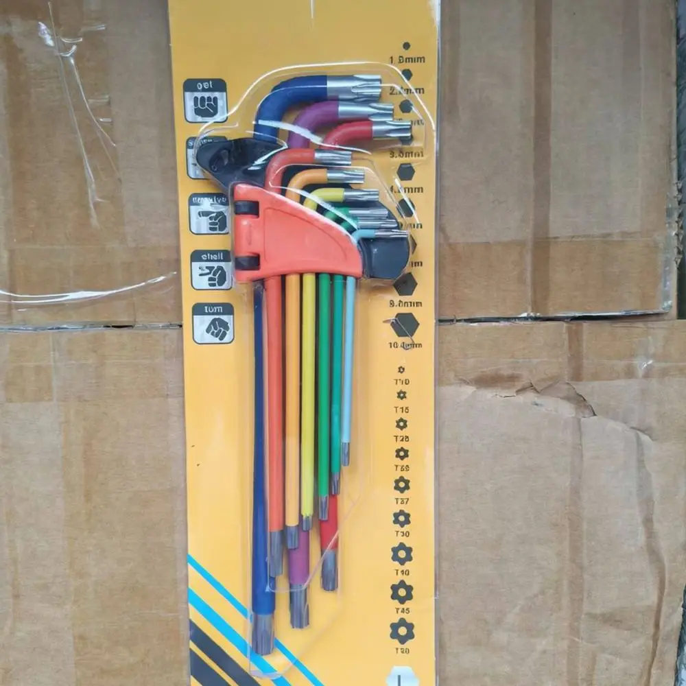 Versatile Ball Point Allen Wrench Set Metric Hex Key Hand Tools Professional Hardware Repair Kit For Workshop Use