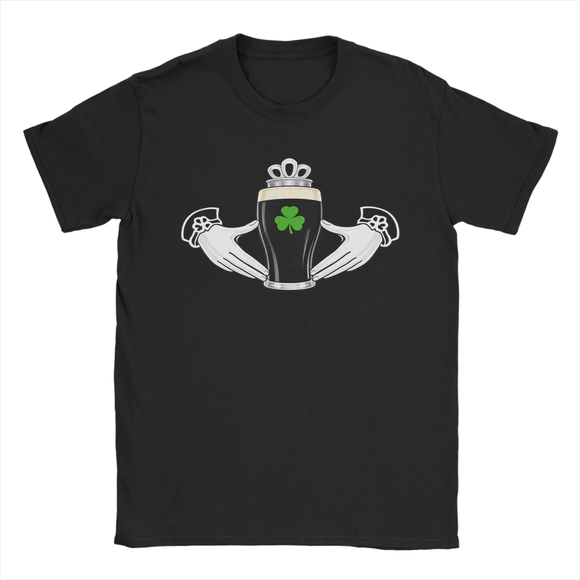 Fun St Patricks Day Irish Stout Beer T-Shirt for Men Crew Neck 100% Cotton T Shirts  Short Sleeve Tees Original Tops