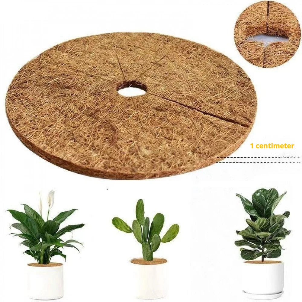 

5PC Natural Coconut Fiber Tree Mulch Mat Cover Protector 25/30/35/40/45cm Flower Pot Disc Pad Weed Control Warm Moisture Cushion