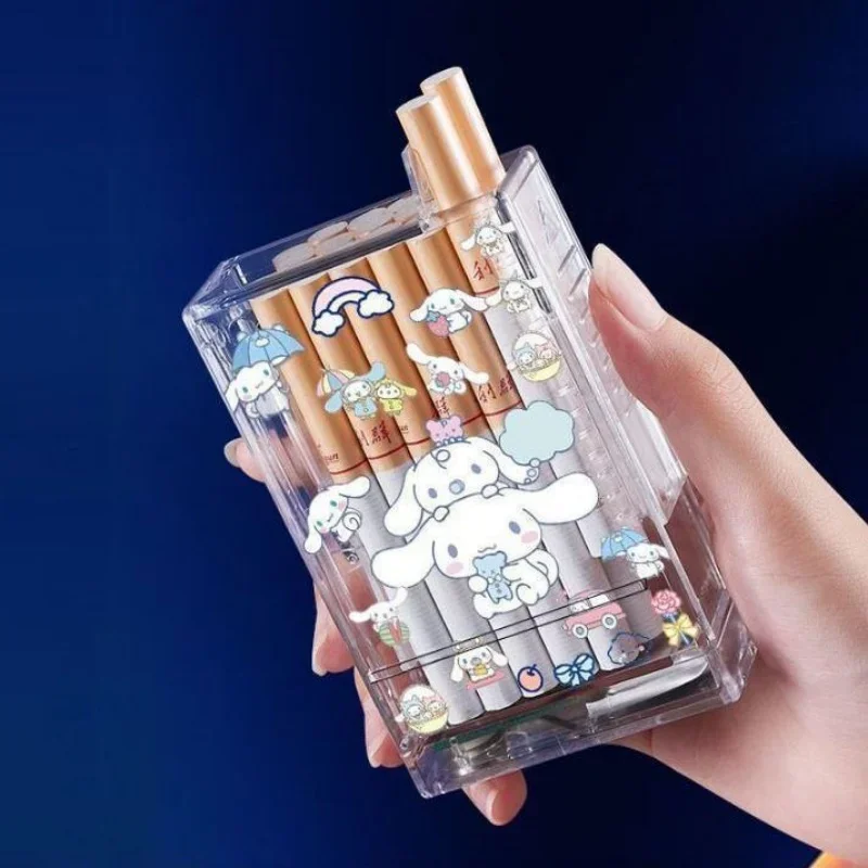 Cinnamoroll Pochacco Kuromi cute creative cartoon pattern transparent cigarette case lighter all in one holiday gift wholesale