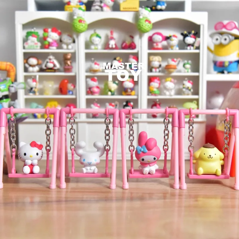 

Оригинальные персонажи Sanrio, качающиеся игрушки-капсулы Gashapon, аниме-фигурка Hello Kitty My Melody Kuromi, модель куклы, коллекционные украшения