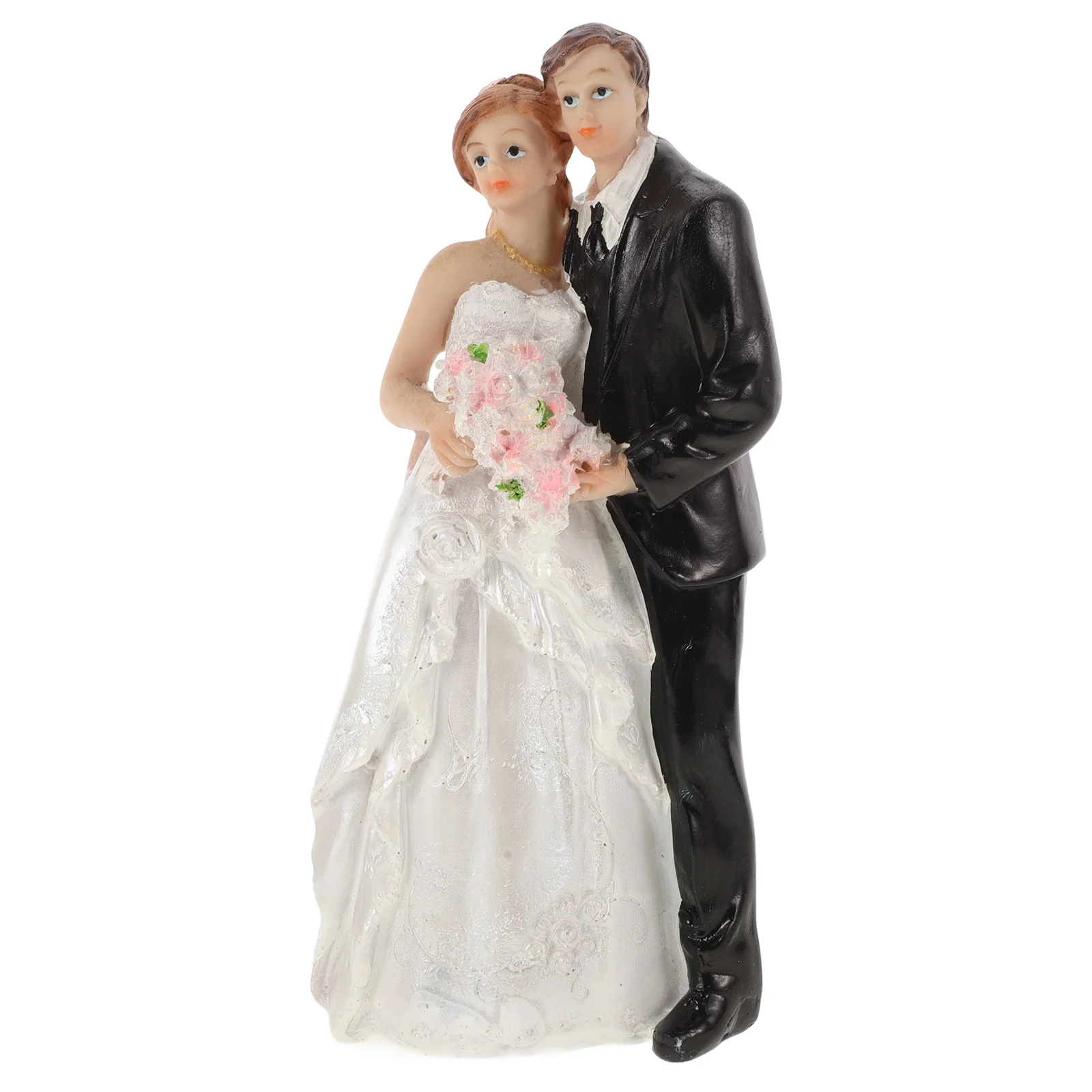 

Bride and Groom Resin Wedding Cake Topper and Safe Materials Romantic Wedding Cake Decoration Tabletop Couple