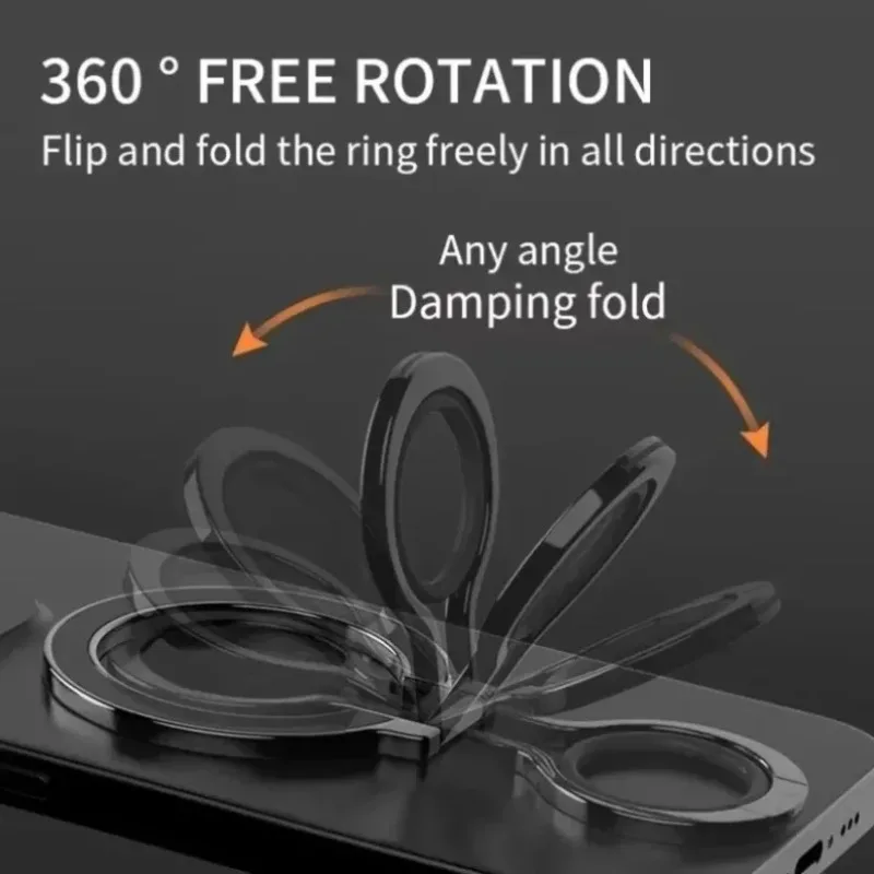 

Mobile Phone Finger Ring Magnetic Holder Grip Strong Magnet Bracket 360° Rotation StandFor Magsafe iPhone 17 16 15 14 13 12 Pro