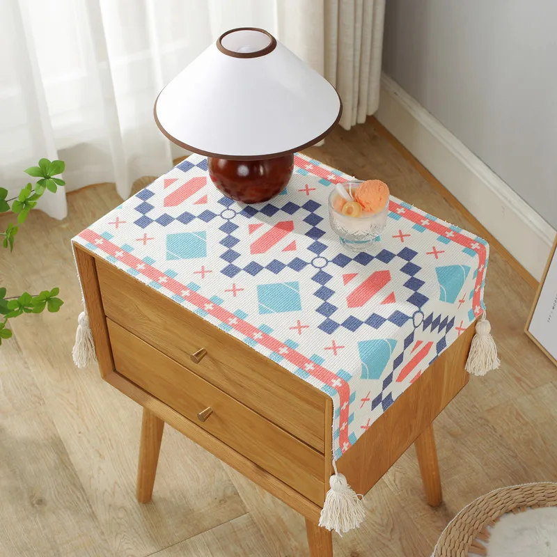 Multifunctional Dust Cloth, Digital Printed Bedside Table Bucket Cover, Towel for Microwave Refrigerator, Washing Machine