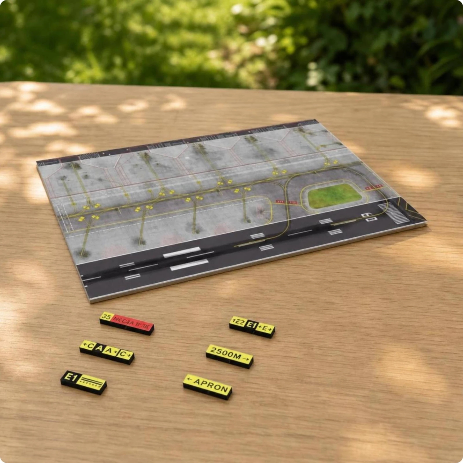 Airport Display Board Realistic Airport Diorama Board Model Display Base Detailed Mat Large for Collectors, Showcase, Shelf