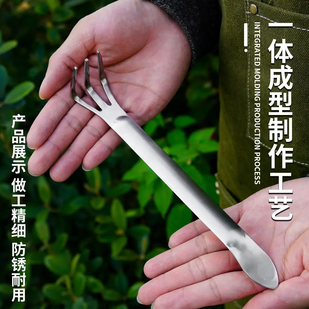 Stainless Steel Root Rake Garden Tools Bonsai Tools Loose Soil Utensils