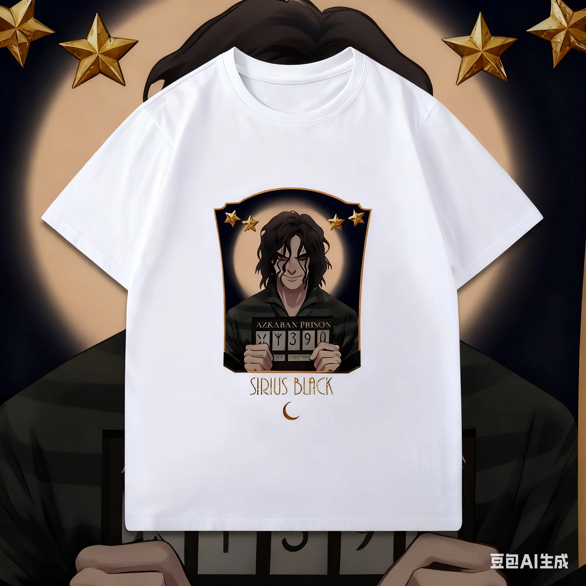 Camiseta de tela de secado rápido 3 D para niños y adultos, camiseta de manga corta con articulación negra, tendencia Joker, Harry Potter, Sirius
