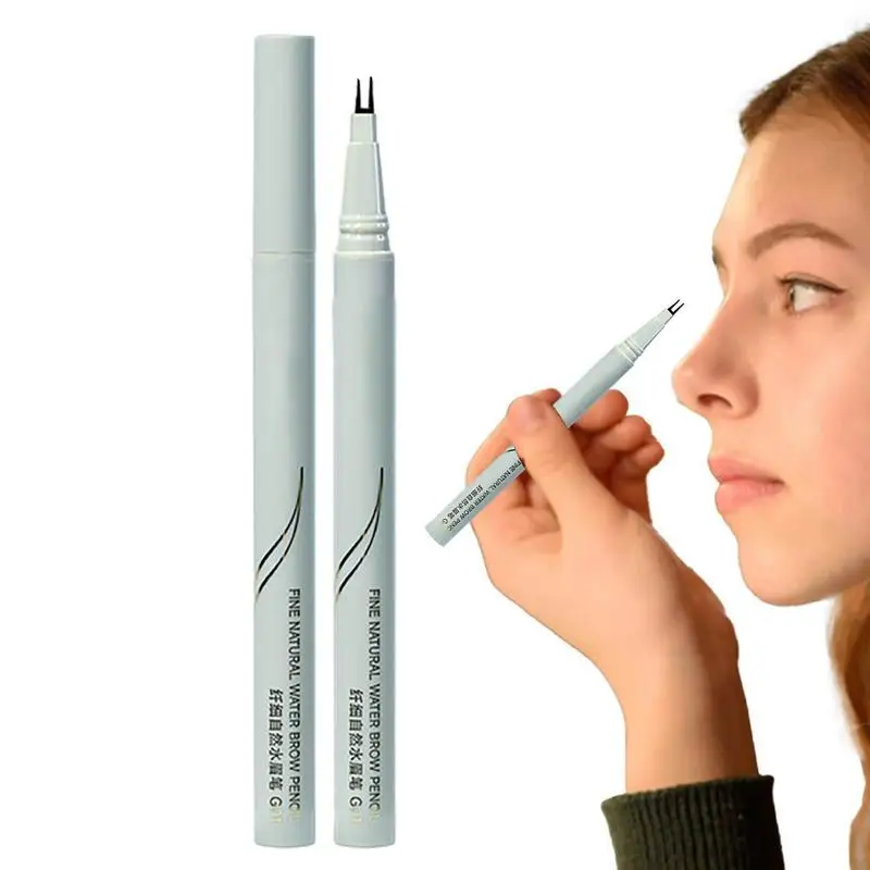 Dubbele Punt Lagere Wimperpen Waterdichte Eyeliner Pen Langdurige Waterlijn Eyeliner Ultra Fijn Glad Smudge Proof Snel Droog