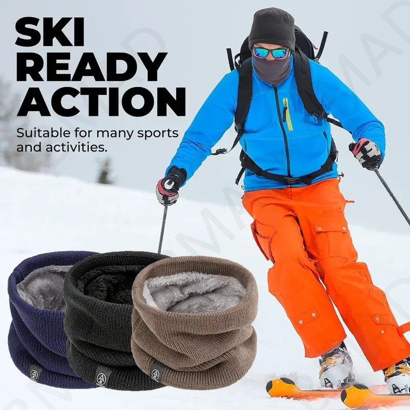 وشاح متماسك للرياضات الشتوية قناع متكامل 100 بوليستر سميك ودفء متعدد الوظائف للأنشطة الخارجية #2