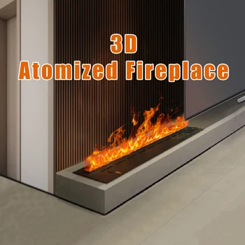 스마트 홈 3D 분무 벽난로 단일 불꽃, 지능형 실내 수증기 전기 벽난로 스팀 불꽃 장식