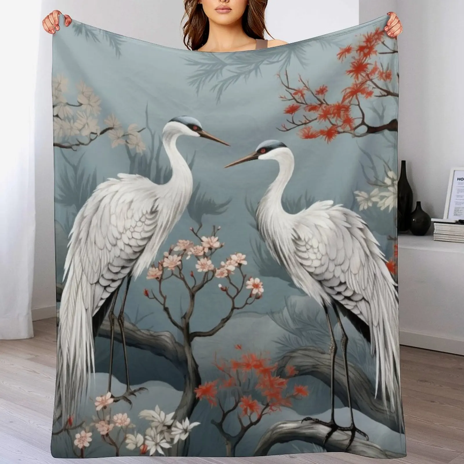 

Japanese Garden Throw Blanket