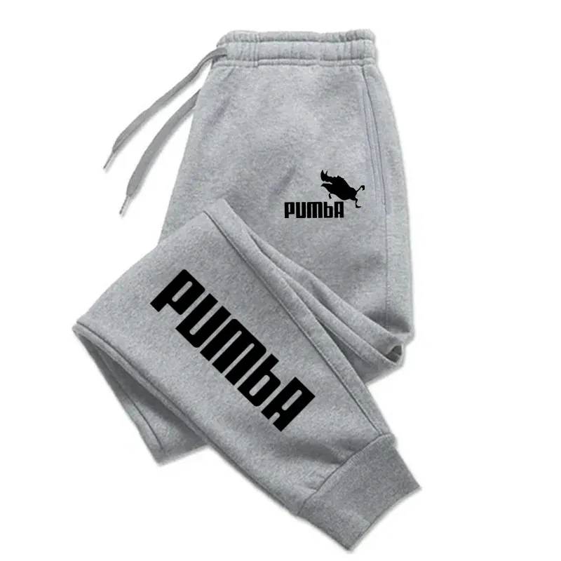 Pumba Print Mens Pants Autumn/Winter New Men's Clothing Trousers Sport Jogging Fitness Run Harajuku Streetwear