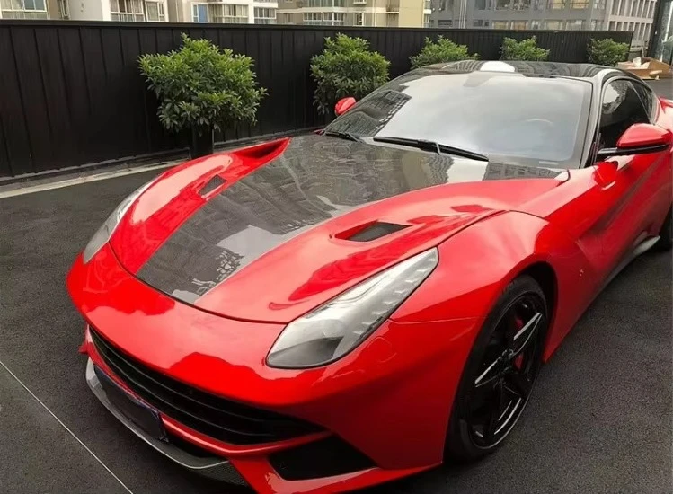 High Quality Factory Direct TDF Style Carbon Fiber Hood for F12 3