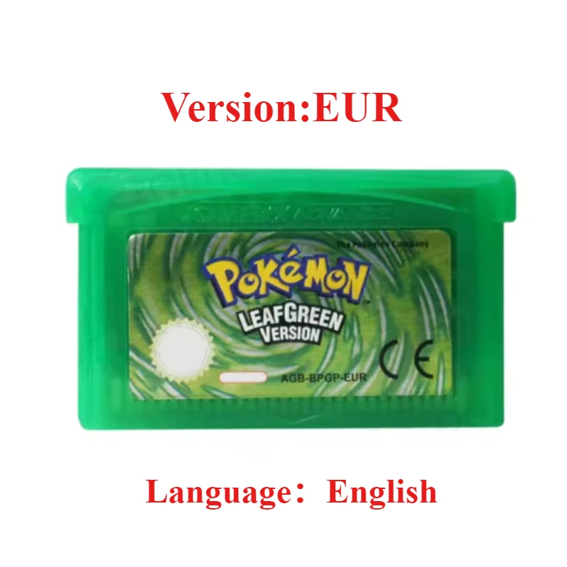 Nieuwe Pokemon GBA 6 Talen Game Card 32 Bit Video Game Console Cartridge FireRed LeafGreen Ruby Sapphire Voor DS/NDS/GB speelgoed Gift