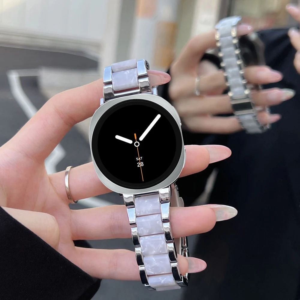 

Для Samsung Galaxy Watch 8 8Classic Ultra 2 1 ремешок двухцветный интегрированный браслет из смолы Galaxy 8 40 мм 44 мм 46 мм 47 мм ремешок