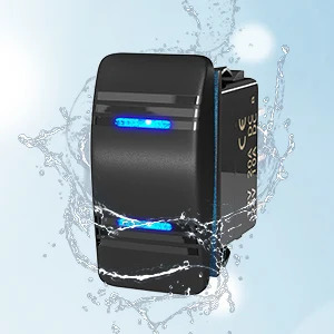 Momentaner Wippschalter, wasserdicht (EIN)-Aus-(EIN), 3-Positionen-Marine-Wippschalter, 12 V, 20 A, DPDT, 7-poliger Bootsschalter, Kippschalter für Auto – Detail 5