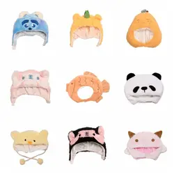 Plush Doll Plush Hat Doll Accessory Headgear Animal Doll Animal Ear Cap Cute Cartoon 20cm Doll
