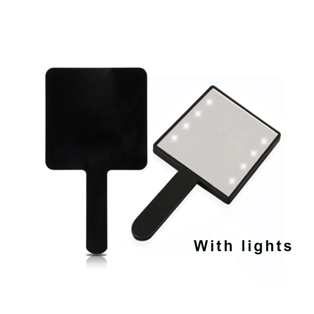 Miroir de maquillage avec lumières, 1 pièce, miroir en verre, lumières LED à intensité variable, Mini miroir de maquillage, pratique pour le rangement