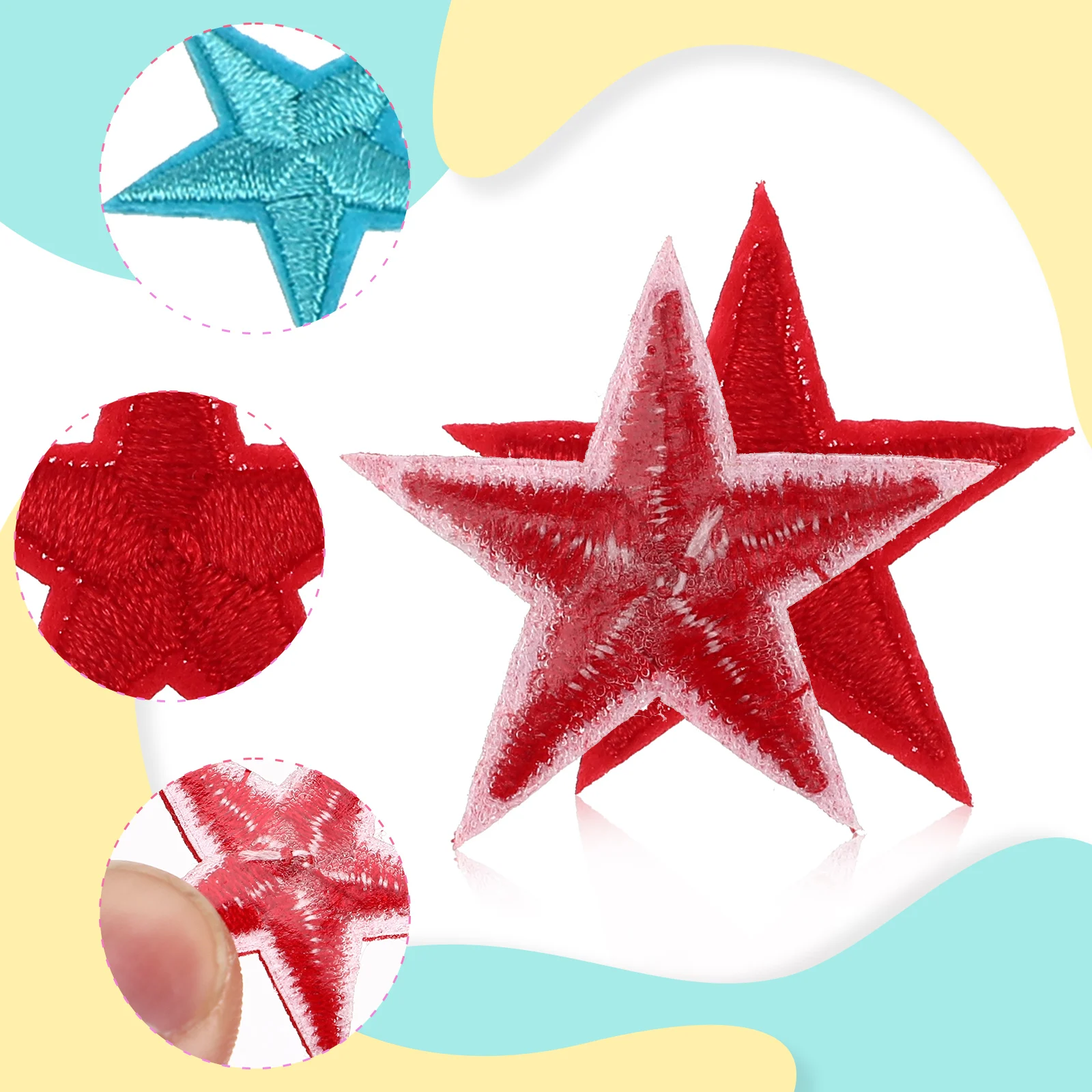 

1 Pcs Chic Star Iron On Patches Durable Design Applique Patches For Fun Clothes Arts Crafts Projects