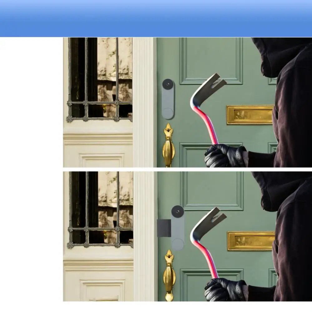 حامل تثبيت لباب الفيديو الحلقي ، حلقة باب مريحة ضد السرقة ، بدون مثقاب ، جرس باب سريع قابل للتعديل ، 1: 10: 2