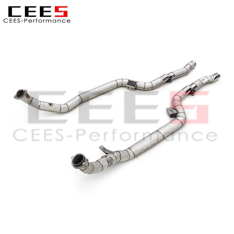 CEES Downpipe Pipes for Mercedes E63 AMG W212 2007-2016 Stainless Steel Exhaust Pipe Car Exhaust System