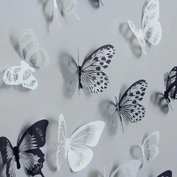 18pc/lot Crystal Butterflies 3d Wall Sticker Beautiful Butterfly Living Room for Kid Room Wall Decal Home Decoration WallSticker