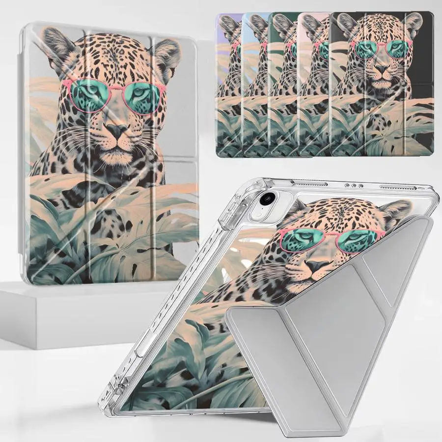 Creative Leopard Art Tablet Case For iPad Air 4 5 M3 M2 M4 11inch Pro 2025 Pro 11th 10th 9th 8th 7th 12.9inch Mini 6 7 Holder