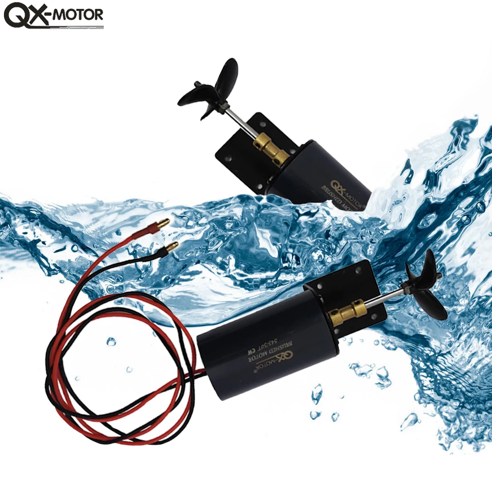 QX-MOTOR 545/50T Underwater Propeller 12V 16V Brush Motor for Unmanned Trawler RC Duck Boat