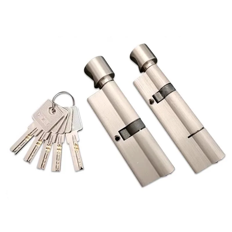 Anti-theft door gourd hole lock Cylinder Round handle Knob with 5 keys Length 90 95 100 110mm Height 32mm Copper material
