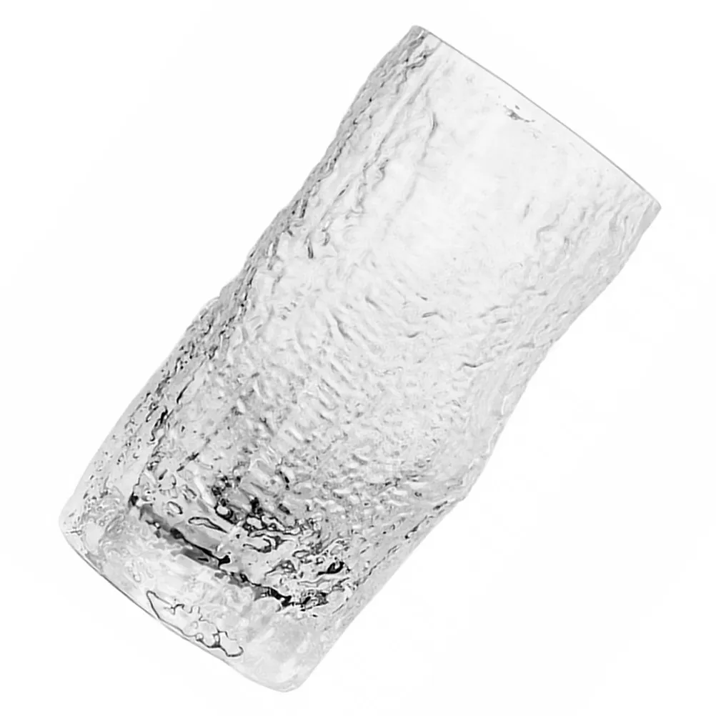1Pcs Transparent Tree Texture Glass Cup Japanese Style Juice Milk Water Glass Suitable Home Office Restaurant Bar