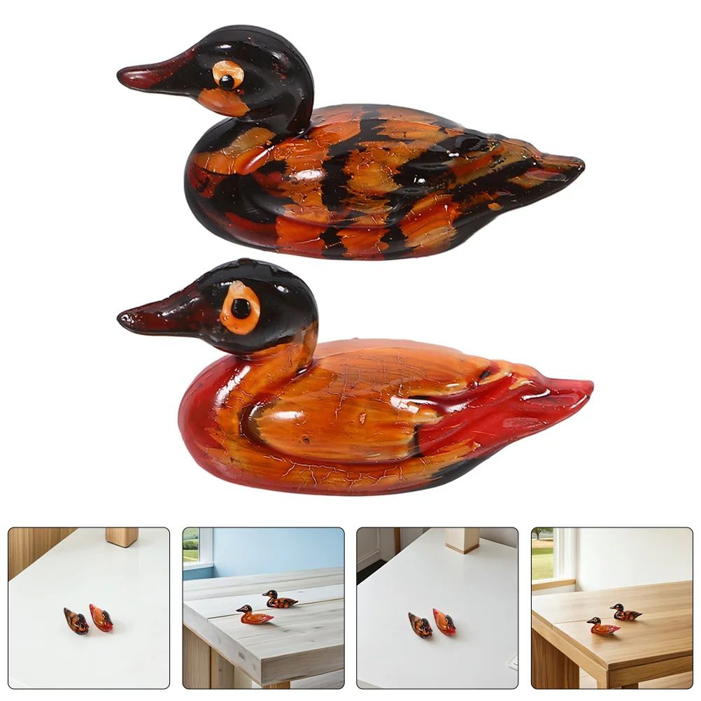 

8pcs Feng Shui Decorative Duck Sculpture Hand Carved Resin Mini Statue For Home Bedroom Office Desk Wedding Gift Decor