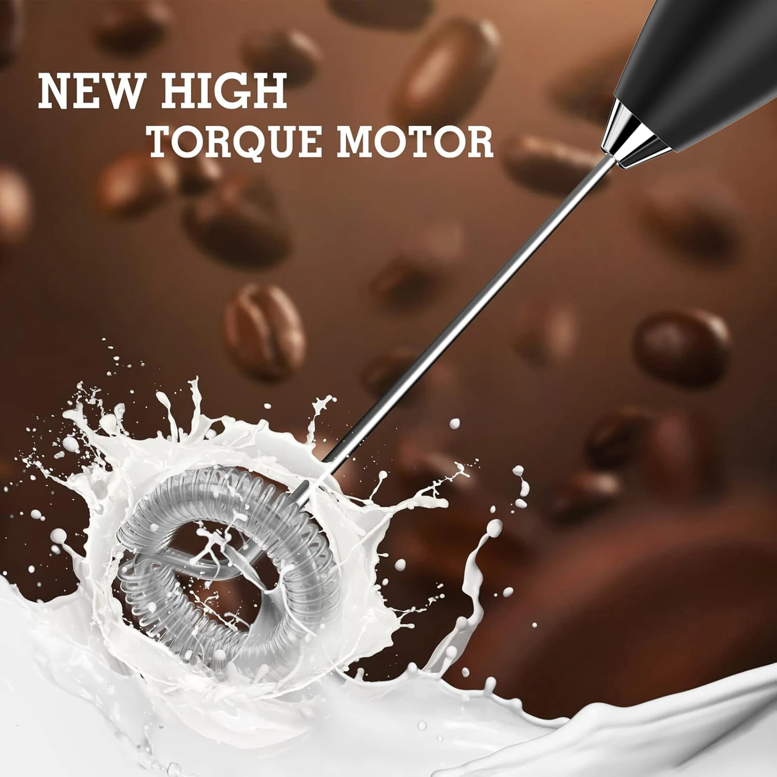 휴대용 강력 우유 거품기 주방용 커피 라떼 카푸치노 말차 선물용