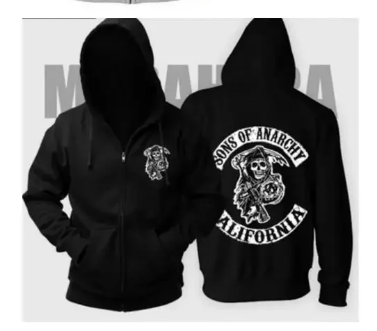 Kostium Cosplay męska bluza z kapturem na zamek ciepły płaszcz kurtka New Arrival gorąca TV synowie anarchii jesienne zimowe bluzy z kapturem — zdjęcie 6