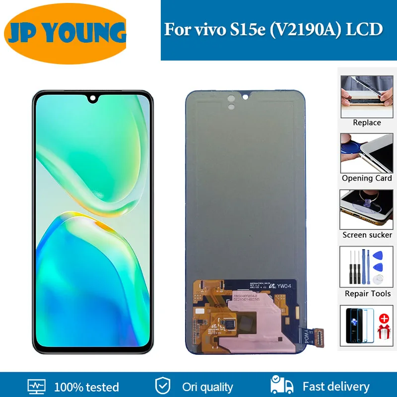 

6.44" AMOLED Original For vivo S15e LCD Display V2190A Screen Touch Panel Digitizer For vivo S15e Display Replacement Parts