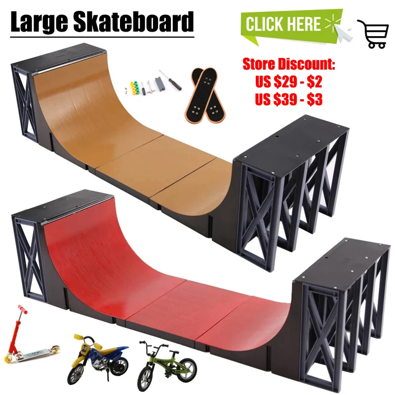 Rollschuhe Roller Finger Skateboard Fahrrad Indoor Hause Spielzeug Für Tech Deck Rampe Veranstaltungsort Kombination Set Kinder – Detail 2